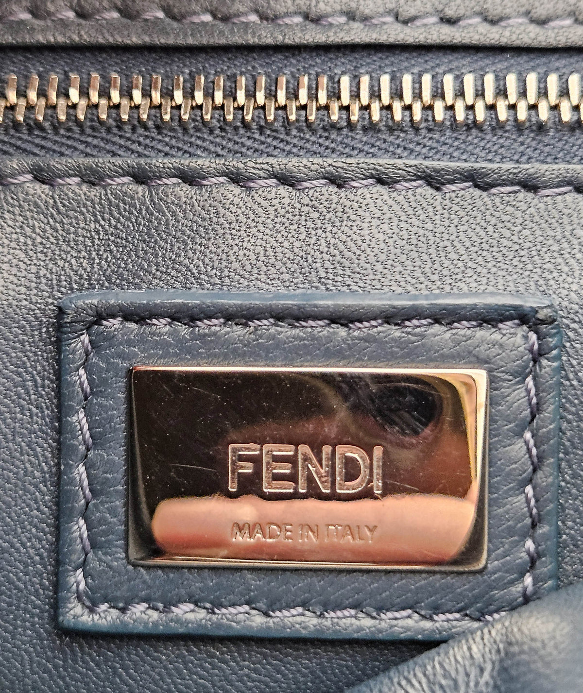 Fendi Peekaboo Mini bleu pétrole