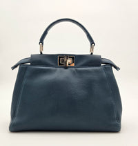 Fendi Peekaboo Mini bleu pétrole