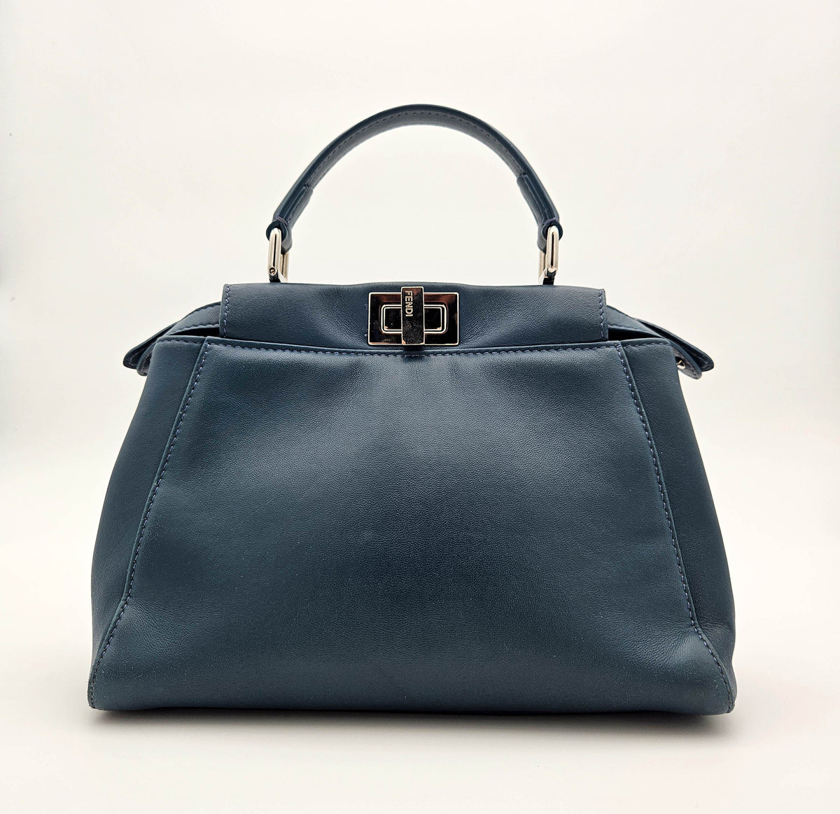 Fendi Peekaboo Mini bleu pétrole