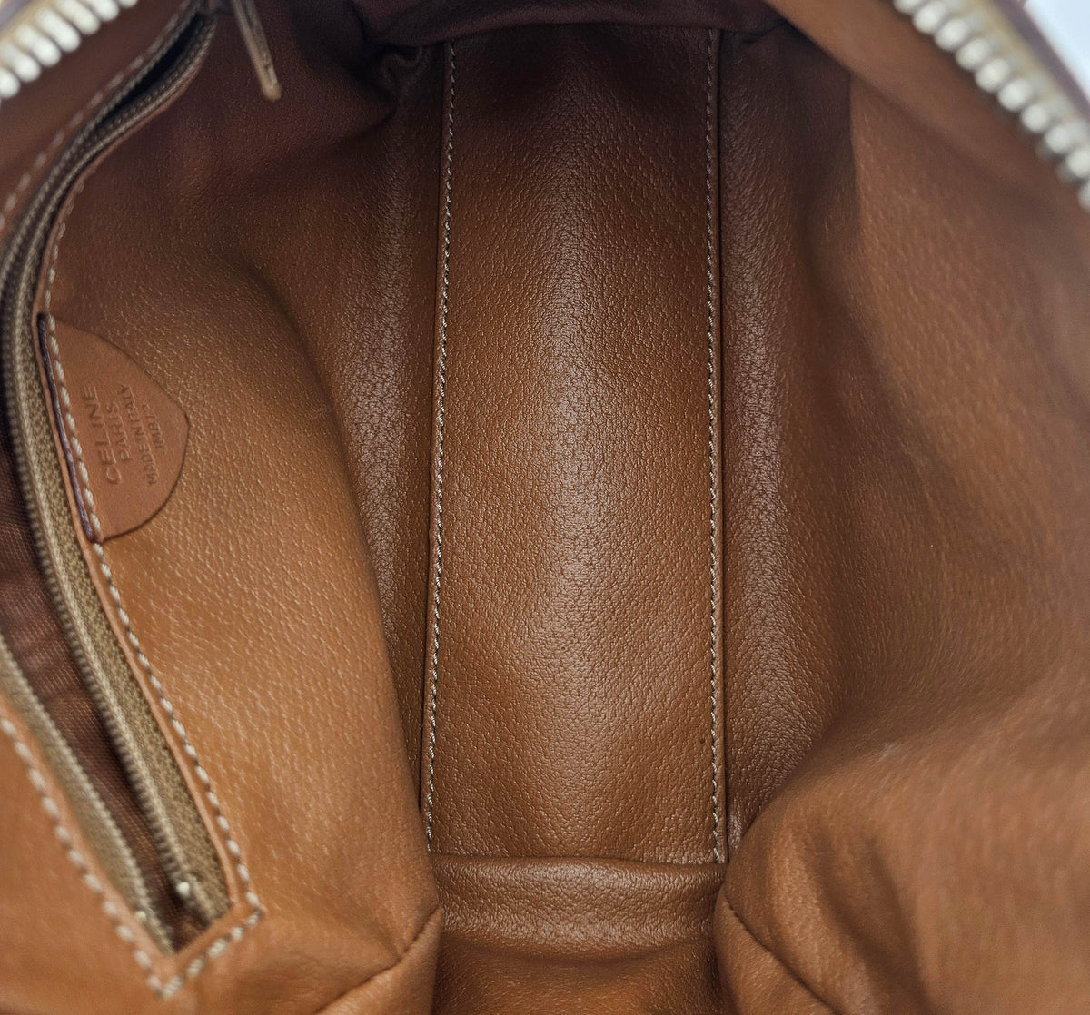 Sac Nano Boston Céline en Toile Enduite Macadam