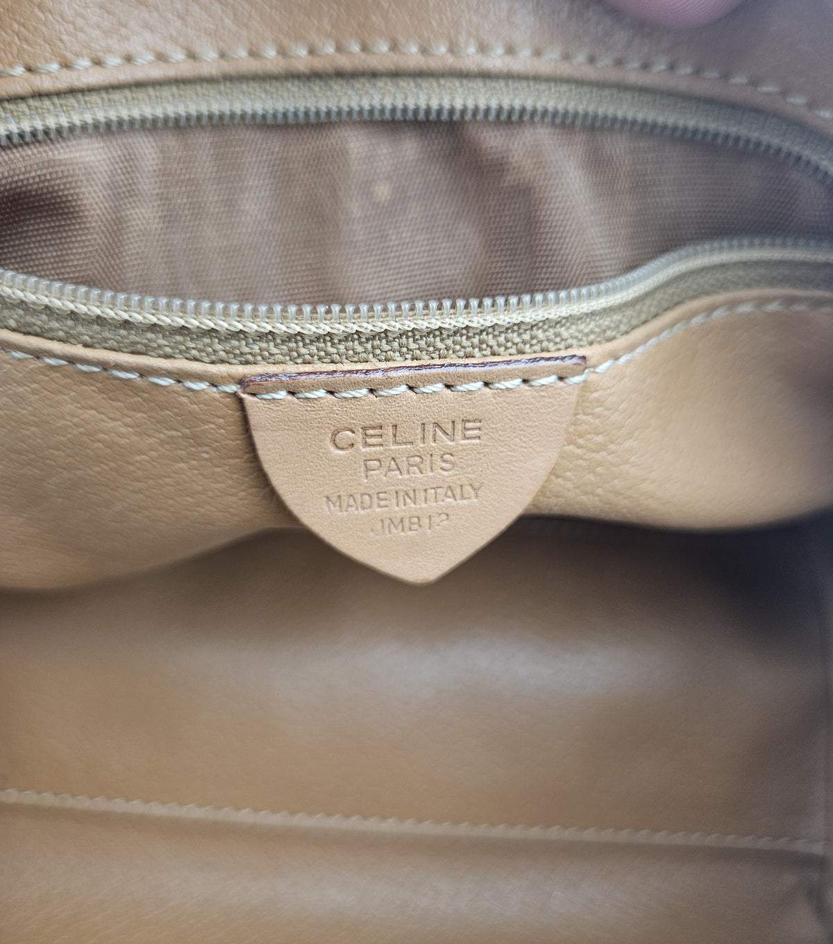 Sac Nano Boston Céline en Toile Enduite Macadam