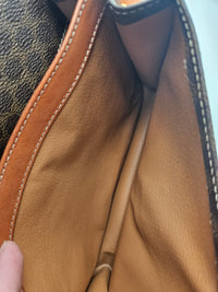 Sac Crossbody Céline Vintage Macadam en Toile Enduite