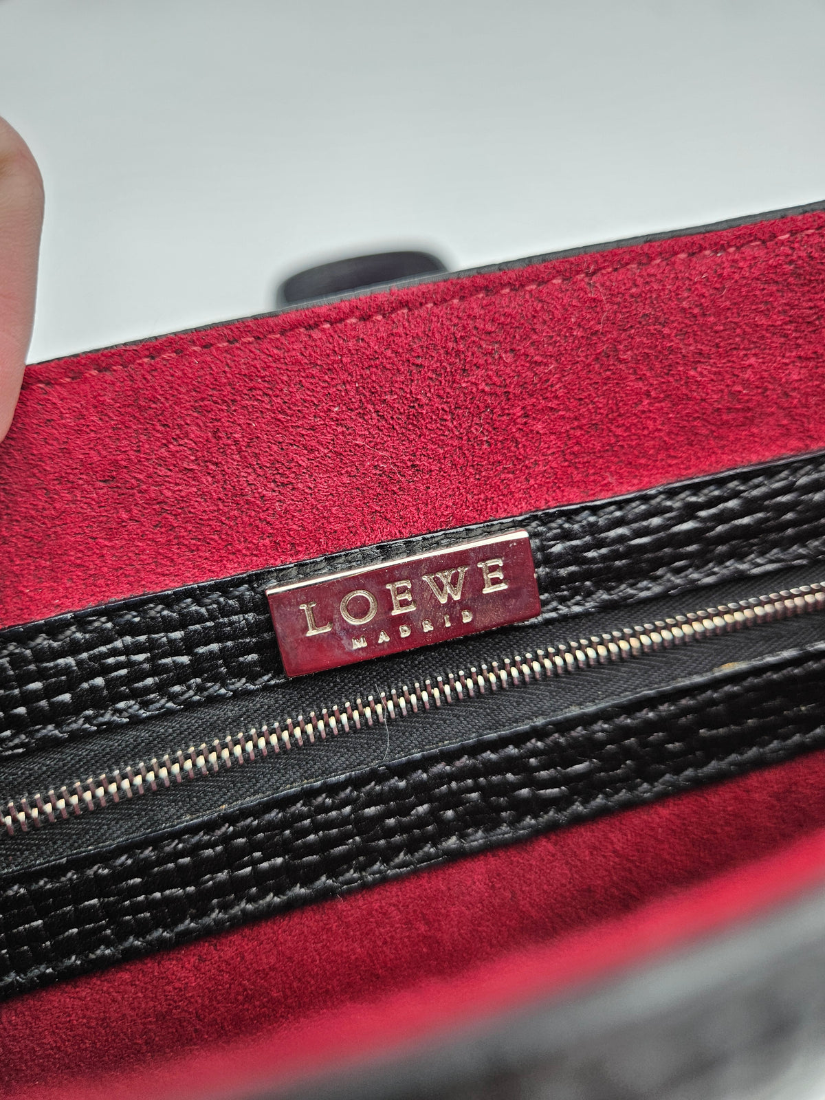 Black leather Loewe bag