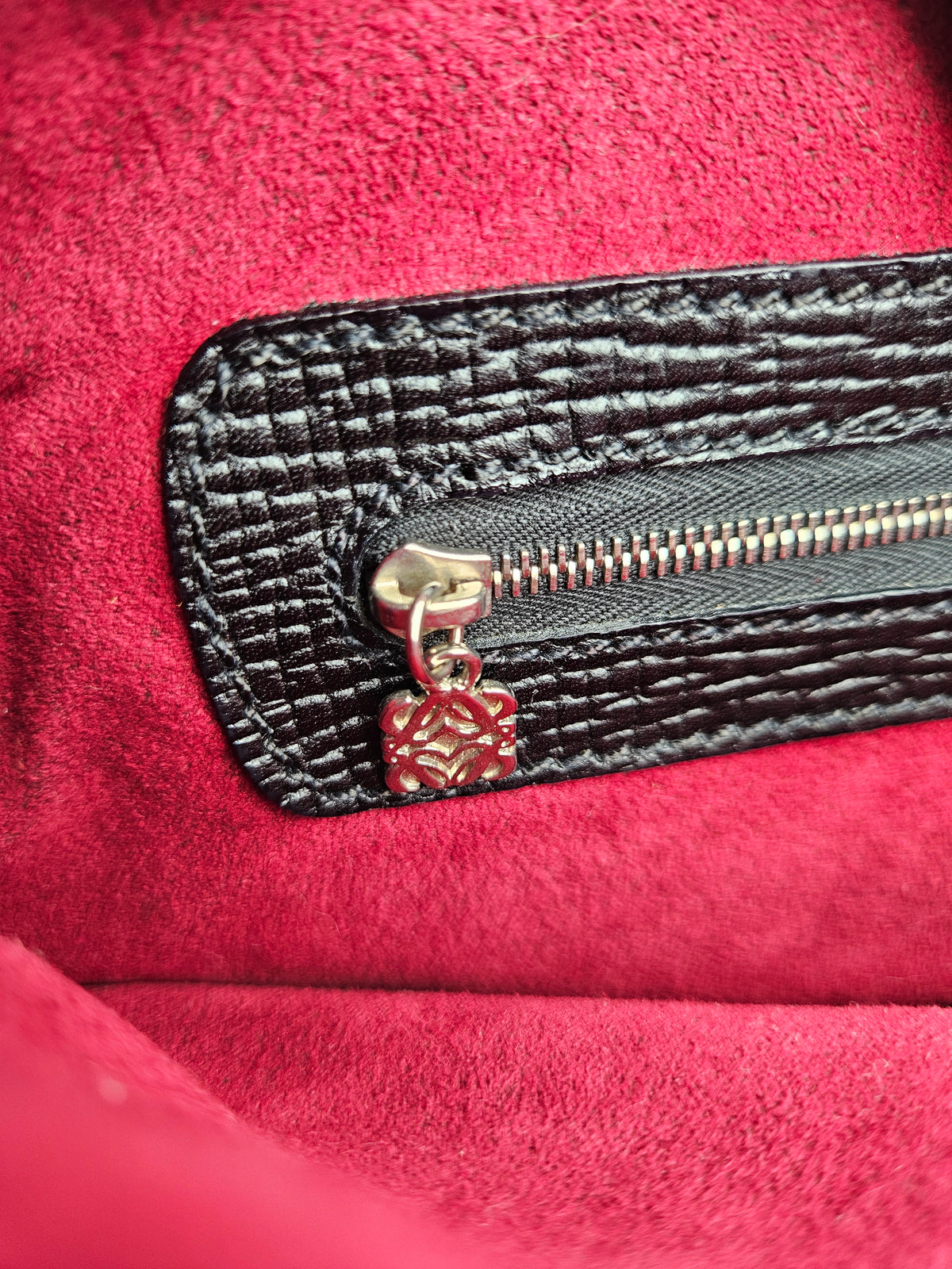 Black leather Loewe bag