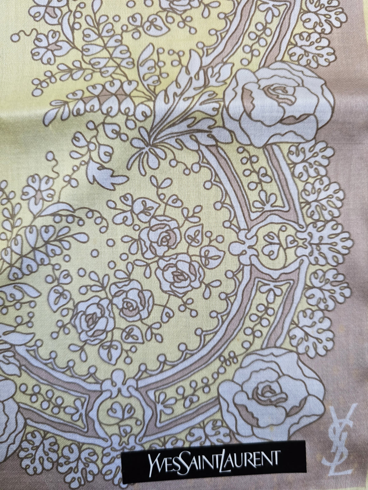 Bandana Yves Saint Laurent Jaune Floral