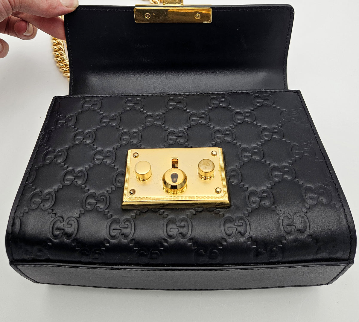 Sac Gucci Padlock Guccissima Noir