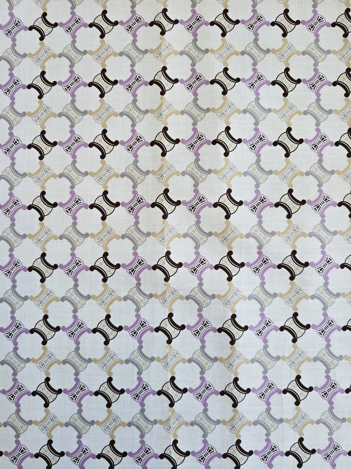 Foulard Bandana Céline Vintage Motif Triomphe mauve