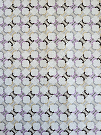 Foulard Bandana Céline Vintage Motif Triomphe mauve