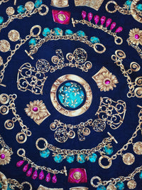 Bandana Céline Vintage Motif Joaillerie