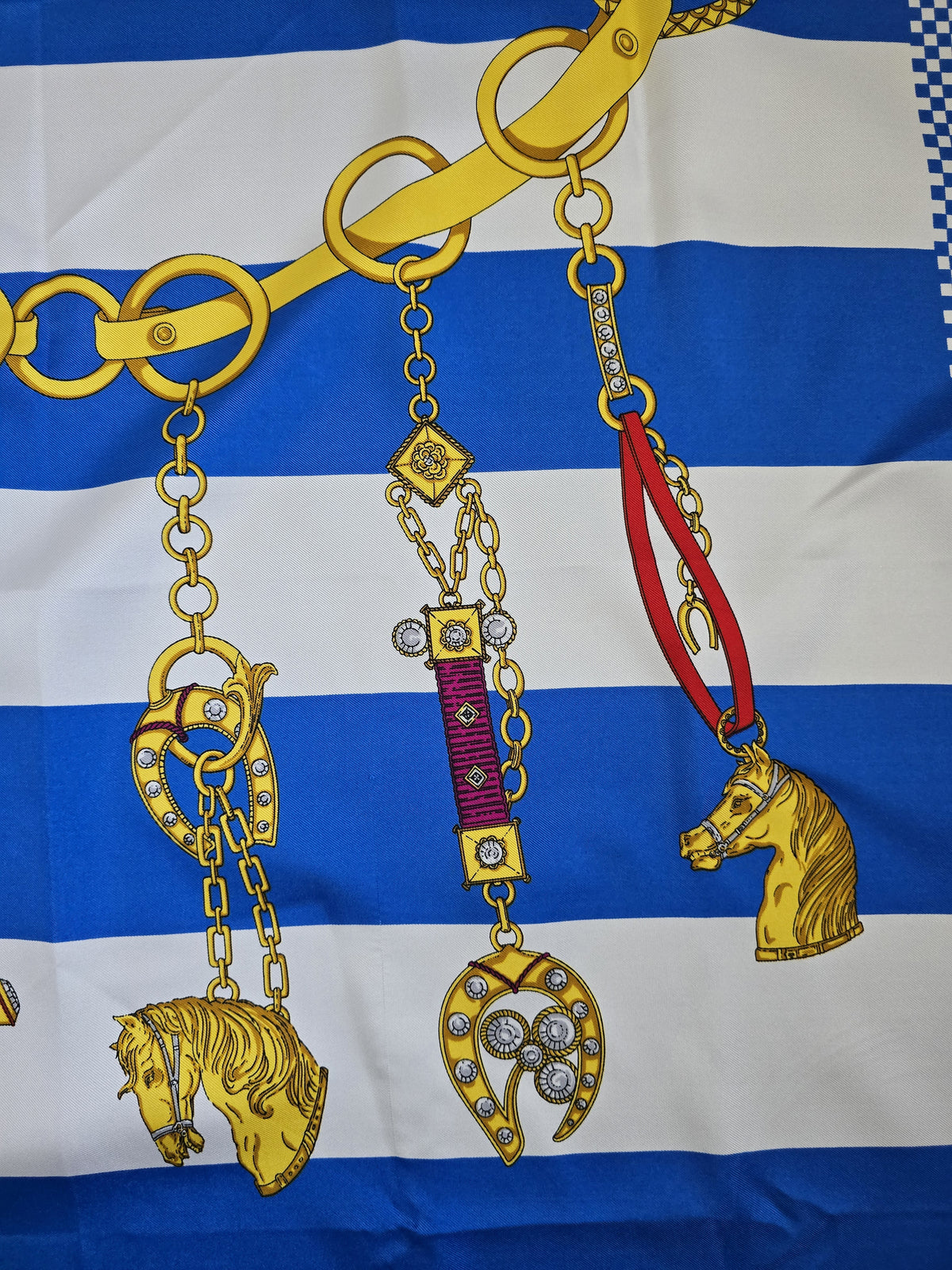 Foulard Céline Paris Rayures Bleues