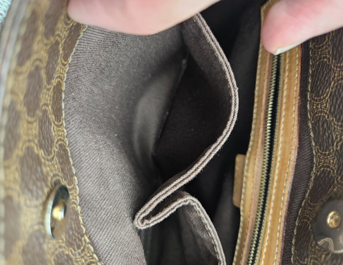 Tote Céline en toile Macadam marron – Vintage