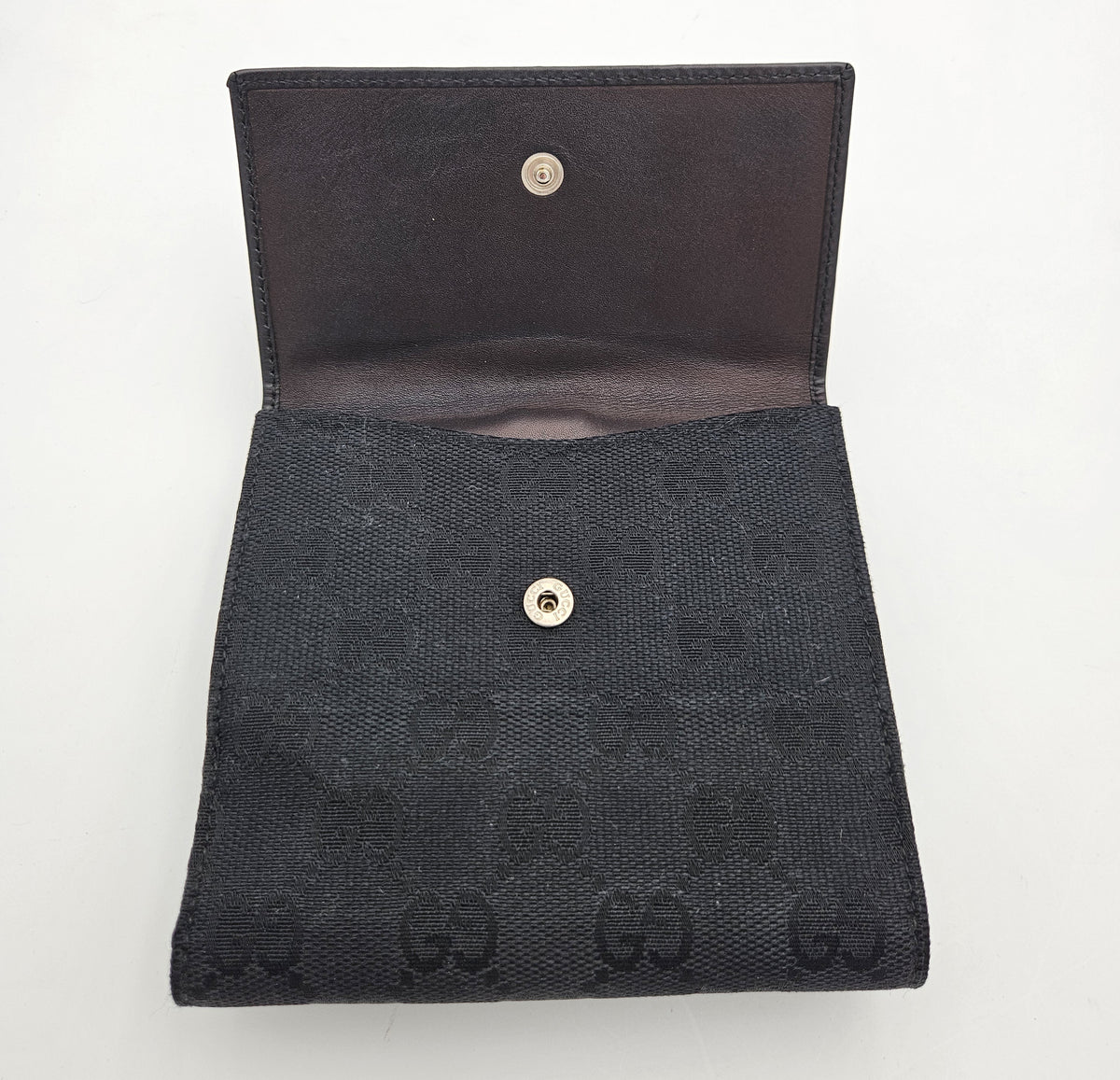 Portefeuille Gucci Vintage Toile GG Noir · Fermoir Jackie