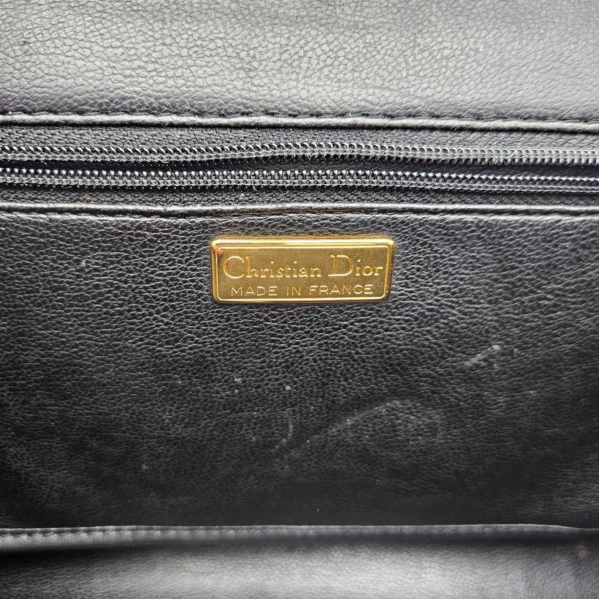 Dior crossbody cuir noir vintage