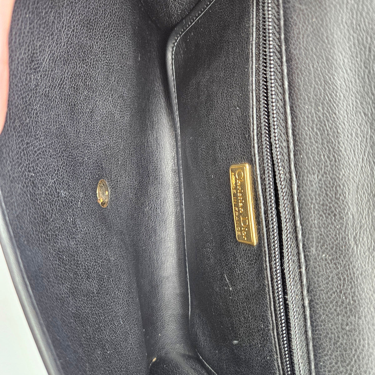 Dior crossbody cuir noir vintage