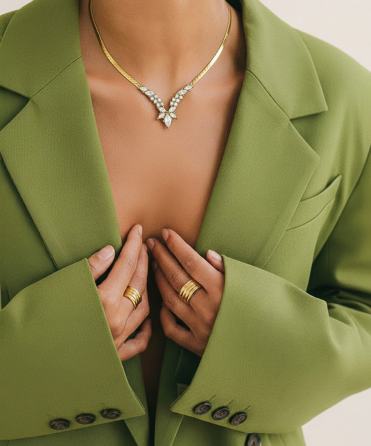 Christian Dior Bijoux Necklace – 1920s-Inspired Gold Plated with Crystal Accents