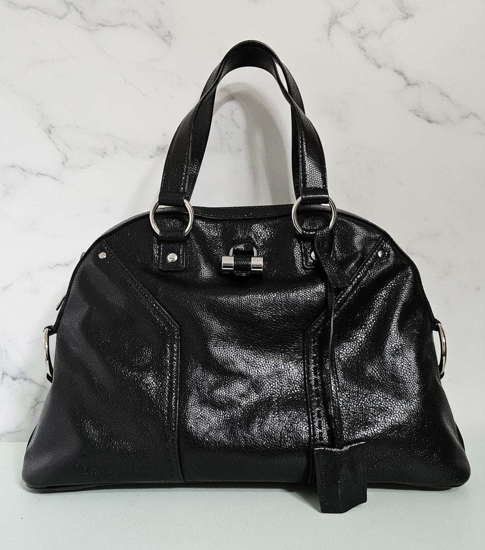 YSL Muse Bag in Shiny Black Caviar Leather