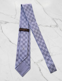 Louis Vuitton Silk Tie Light Blue Damier