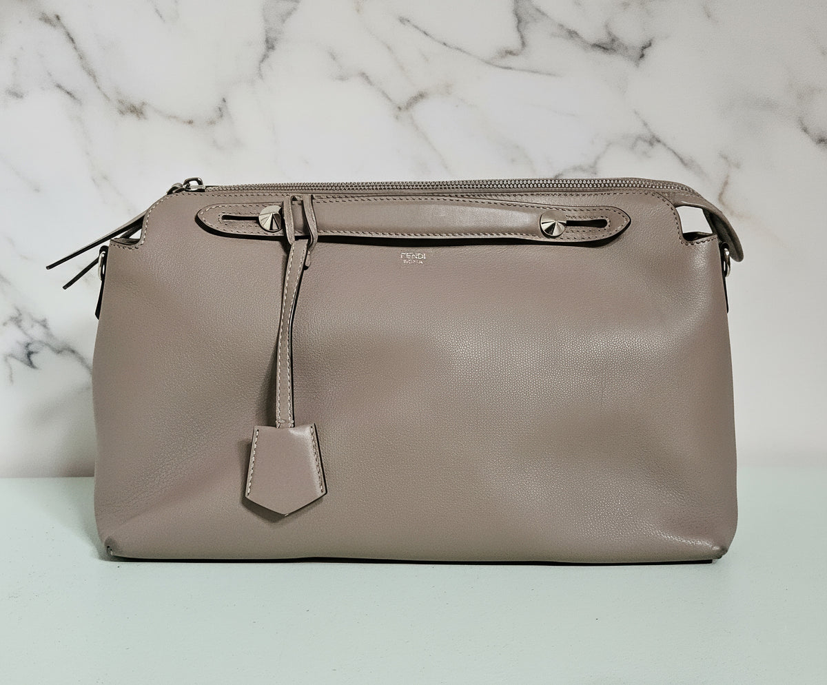 Fendi By The Way Large Bag in Taupe Light Grain Leather