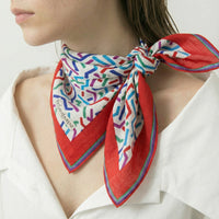 Foulard Bandana Vintage Yves Saint Laurent À Motif Graphique Multicolore