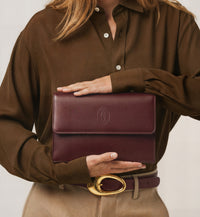 Vintage Cartier Burgundy Leather Clutch