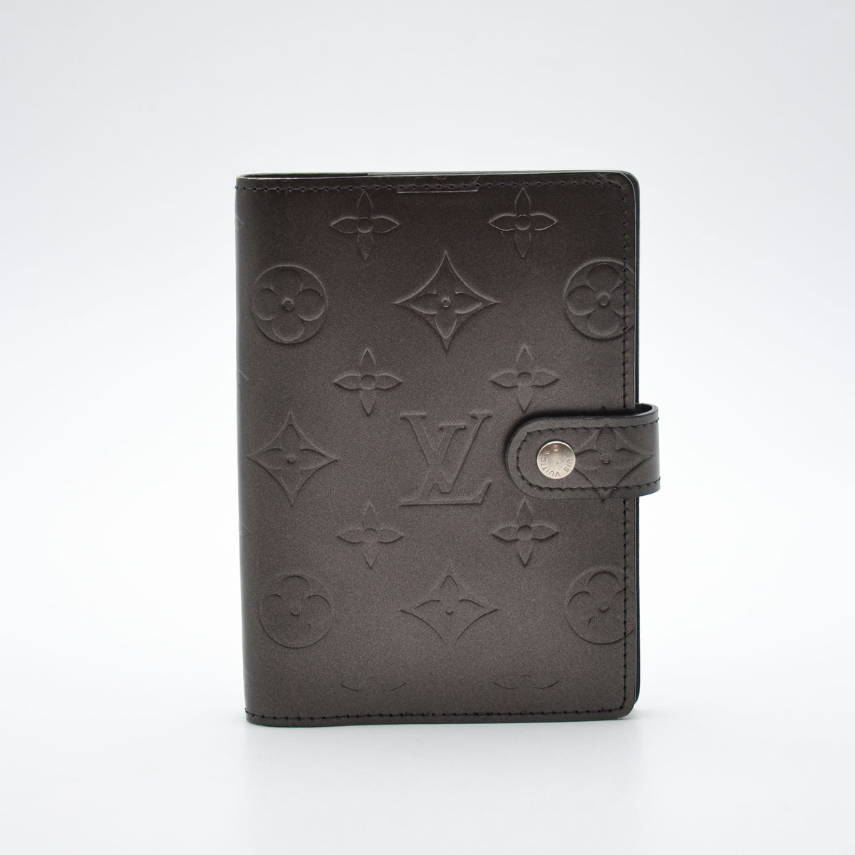 Agenda PM Louis Vuitton Cuir Mat Monogramme Noir Anthracite
