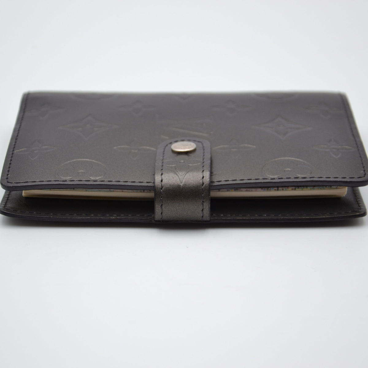 Agenda PM Louis Vuitton Cuir Mat Monogramme Noir Anthracite