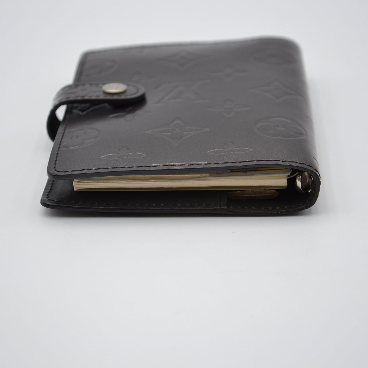 Agenda PM Louis Vuitton Cuir Mat Monogramme Noir Anthracite
