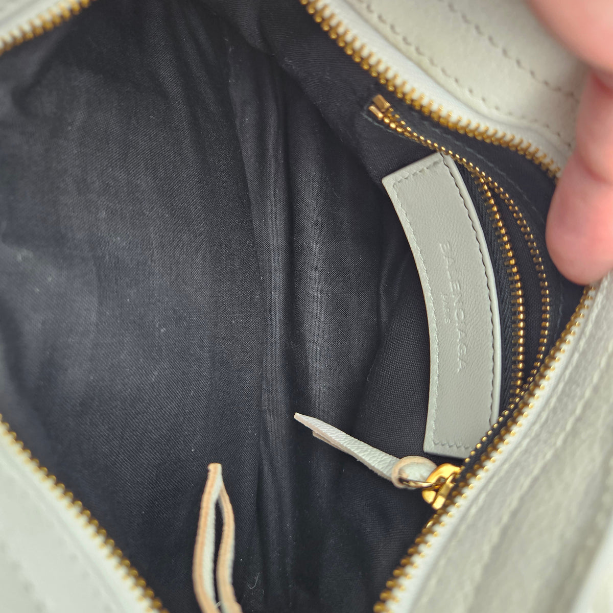 Balenciaga City Mini Cuir Grainé Blanc