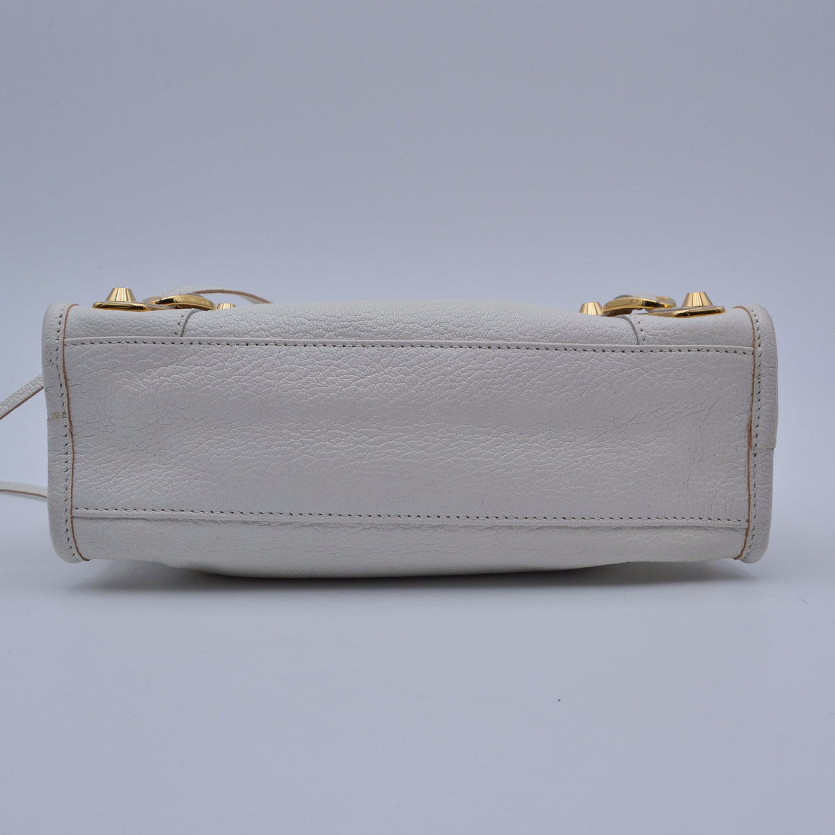 Balenciaga City Mini Cuir Grainé Blanc