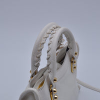Balenciaga City Mini Cuir Grainé Blanc