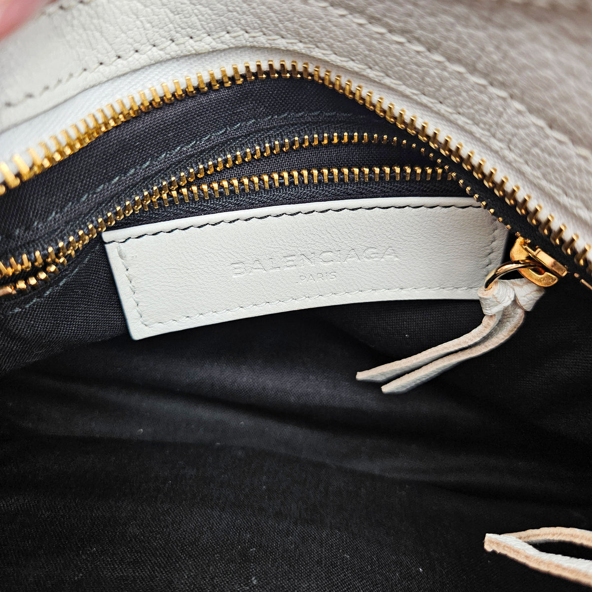 Balenciaga City Mini Cuir Grainé Blanc