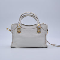Balenciaga City Mini Cuir Grainé Blanc