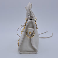 Balenciaga City Mini Cuir Grainé Blanc
