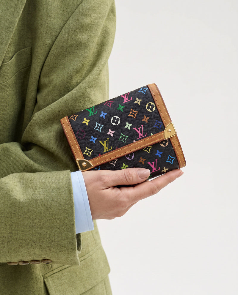 Portefeuille Louis Vuitton Murakami Multicolore noir