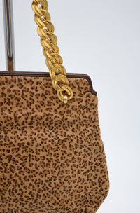 Sac Bottega Veneta Vintage Crin Léopard