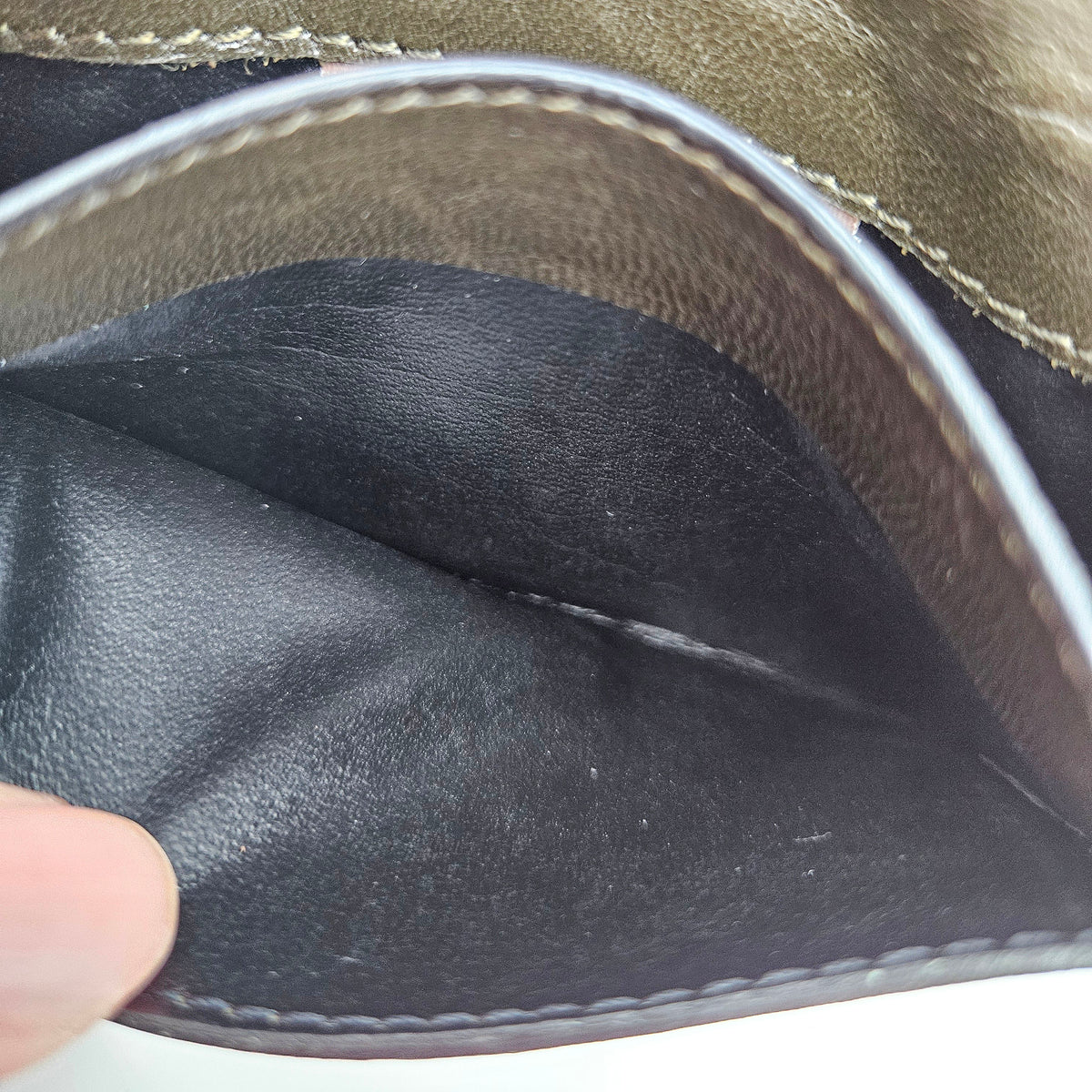 Portefeuille Bottega Veneta Intrecciato vert olive