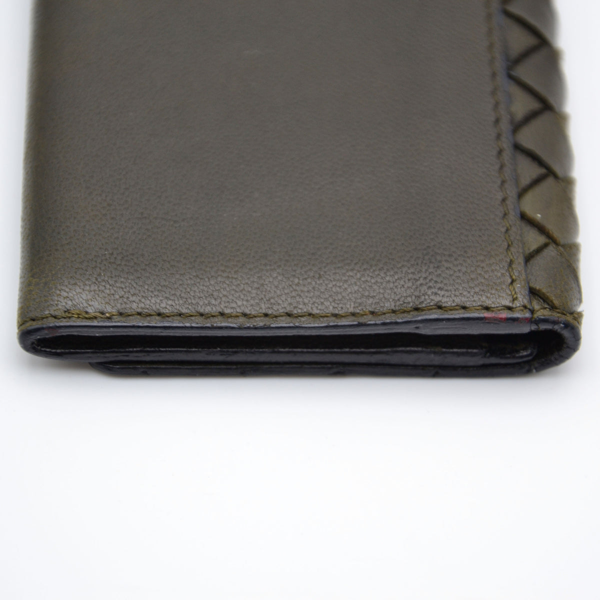 Portefeuille Bottega Veneta Intrecciato vert olive