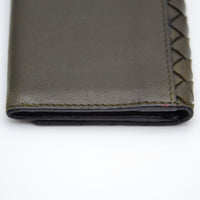 Portefeuille Bottega Veneta Intrecciato vert olive