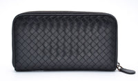 Portefeuille Bottega Veneta Long en Cuir Noir Intrecciato