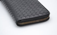 Portefeuille Bottega Veneta Long en Cuir Noir Intrecciato