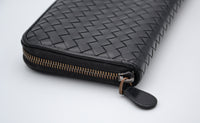Portefeuille Bottega Veneta Long en Cuir Noir Intrecciato