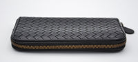 Portefeuille Bottega Veneta Long en Cuir Noir Intrecciato