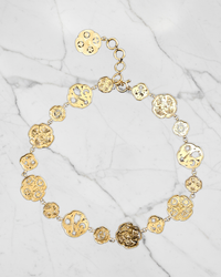 Ceinture Vintage Sonia Rykiel Inspiration Byzantine en Métal Doré