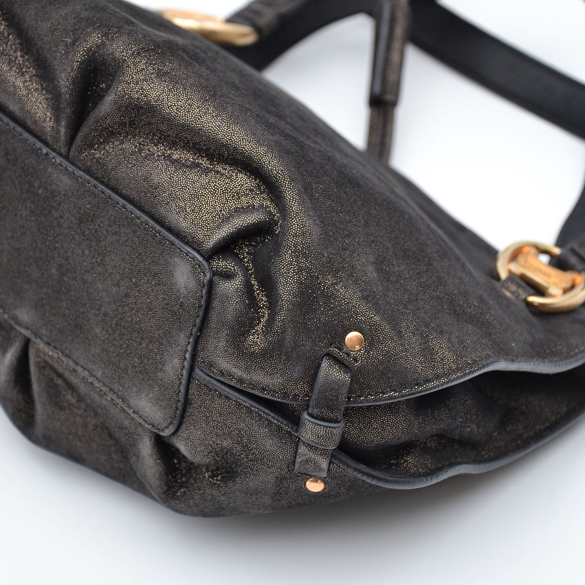 Sac Céline Vintage Logo Triomphe Suédine Irisée