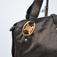 Sac Céline Vintage Logo Triomphe Suédine Irisée