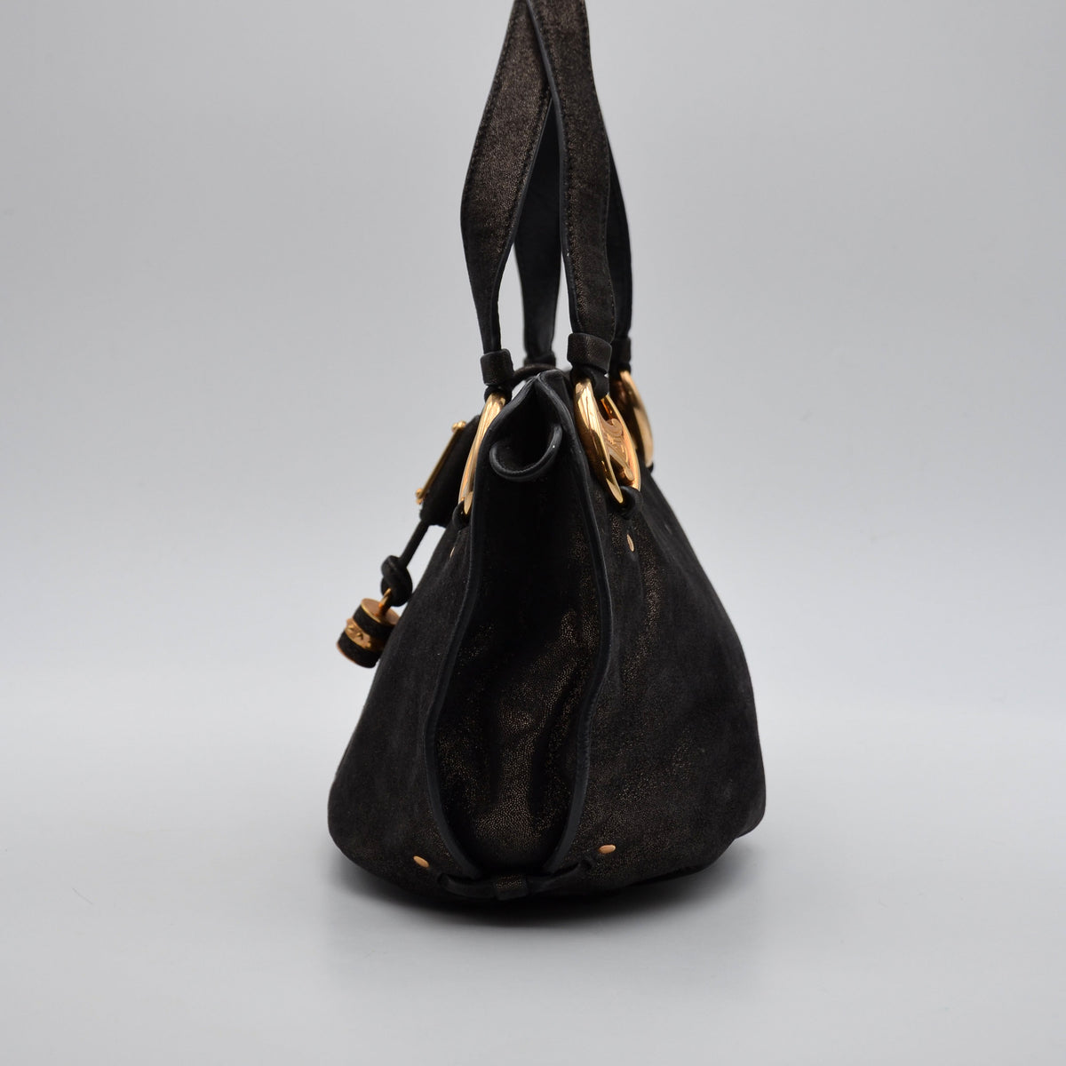 Sac Céline Vintage Logo Triomphe Suédine Irisée