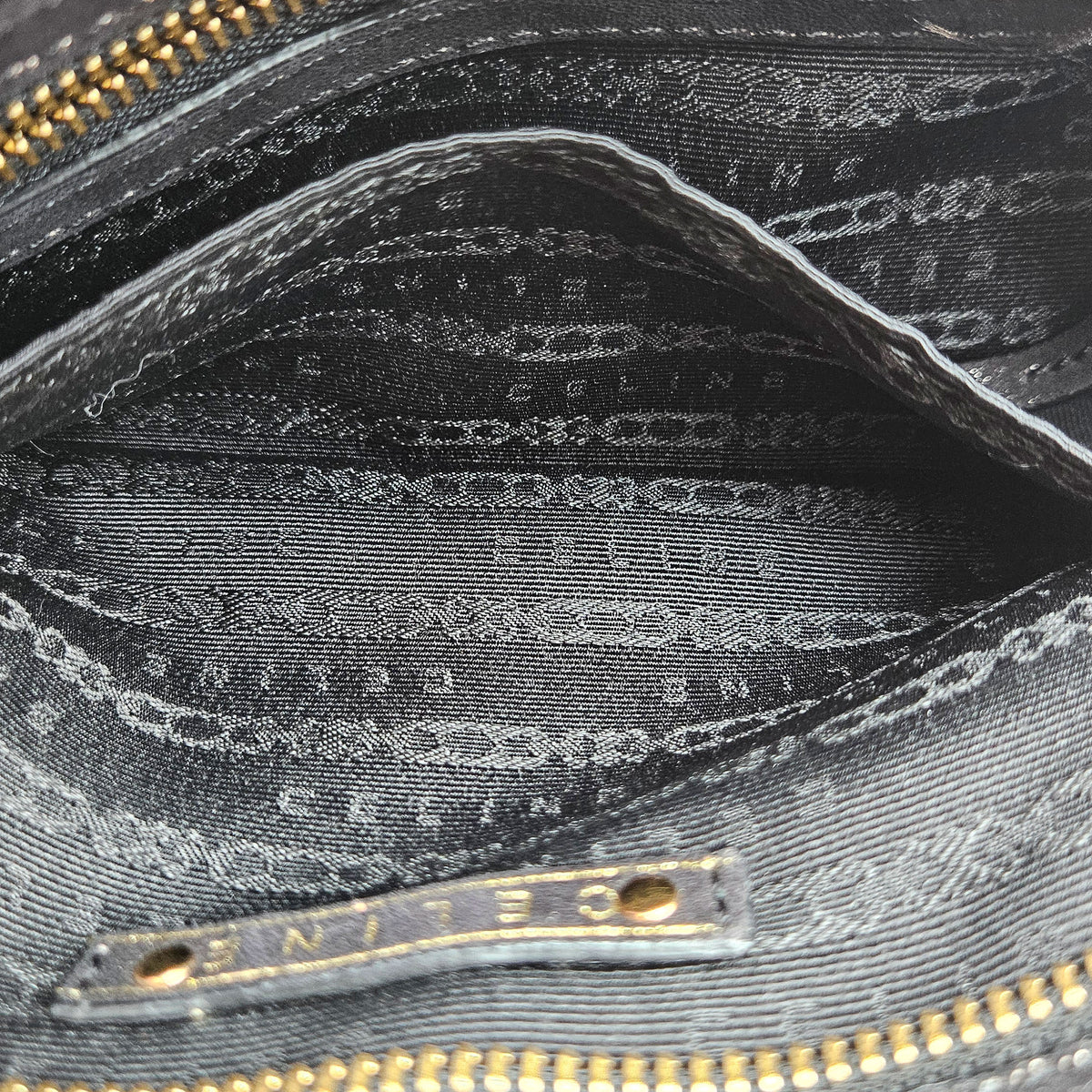 Sac Céline Vintage Logo Triomphe Suédine Irisée