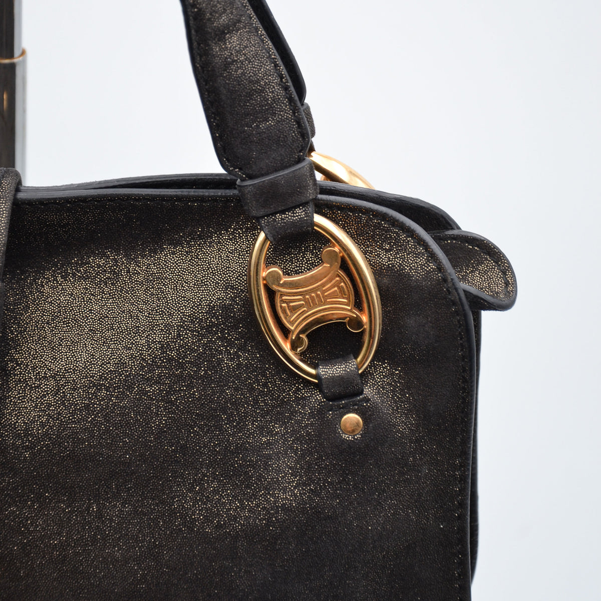 Sac Céline Vintage Logo Triomphe Suédine Irisée