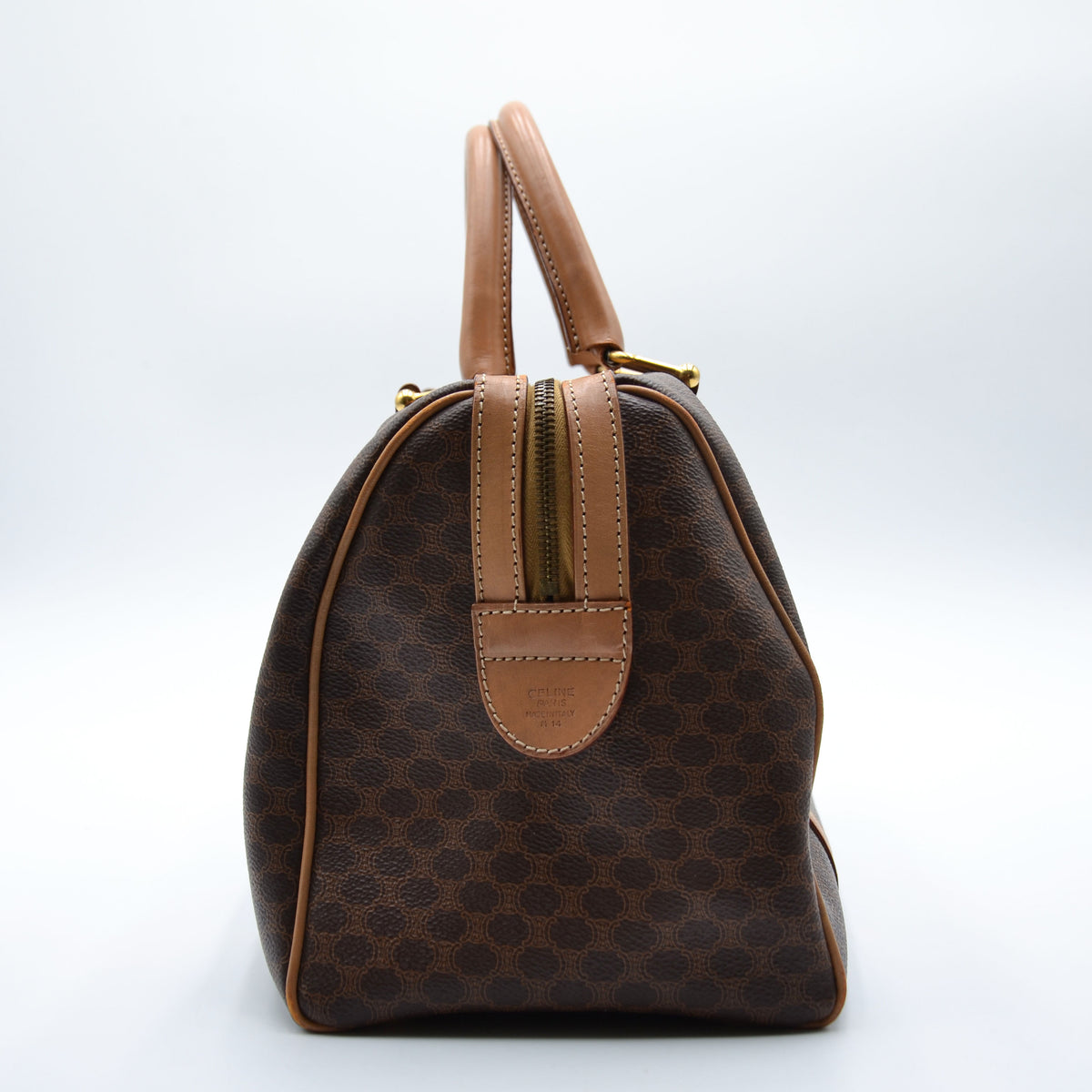 Sac Boston Céline Macadam Vintage Toile Enduite