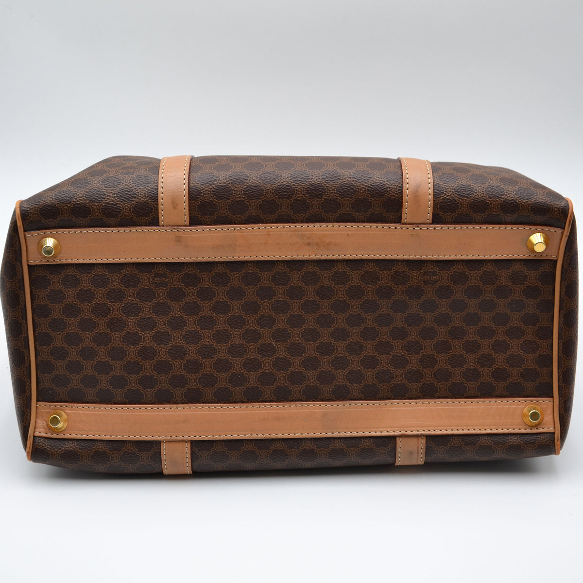 Sac Boston Céline Macadam Vintage Toile Enduite